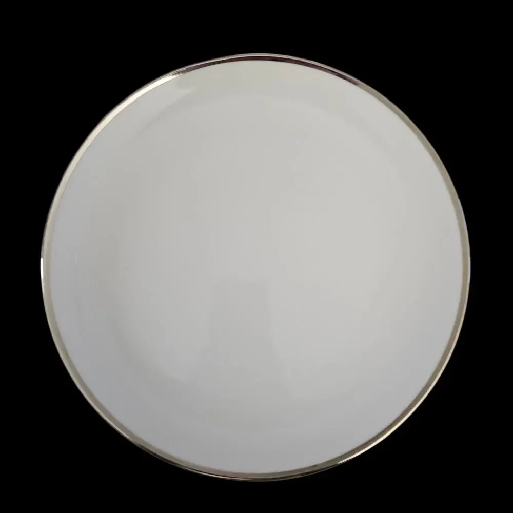 Wentworth Fine China True Love 2616 Japan Salad Plates Set of 4 Platinum Trim